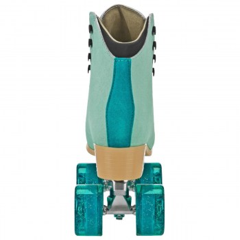 Candi Girl Carlin Green/Blue Suede Roller Skates!